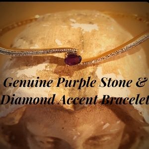 Elegant Genuine Gold Plated Diamond Accent Bracelt